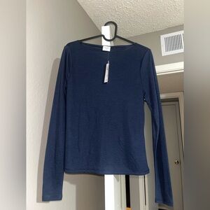 Abercrombie & Fitch Deep Blue Long Sleeve Tee